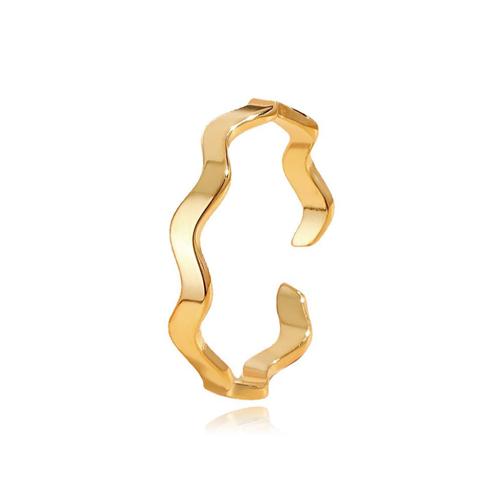 geometric wavy ring