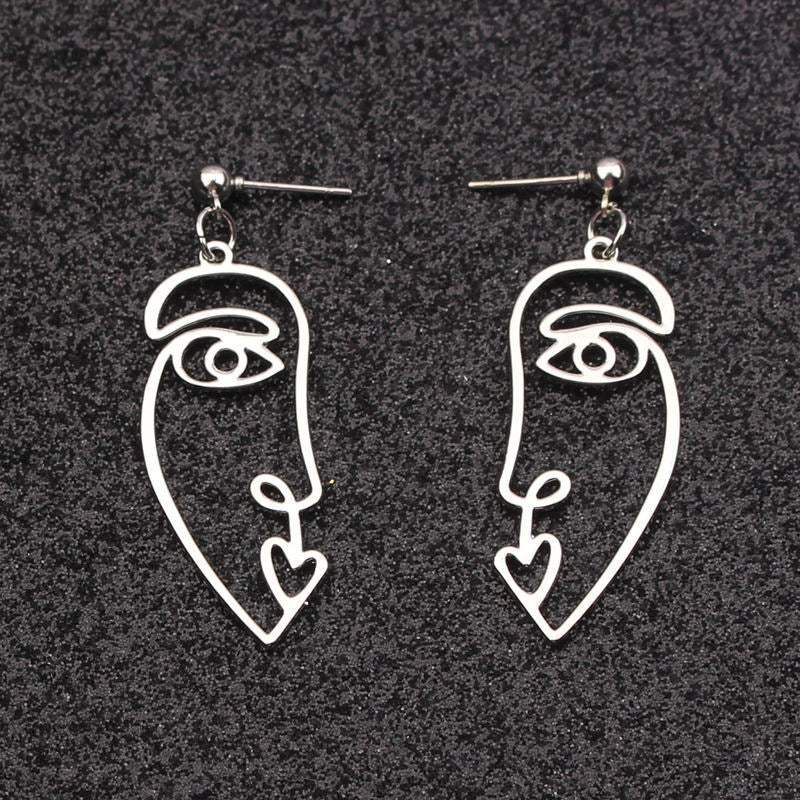 picasso face earrings