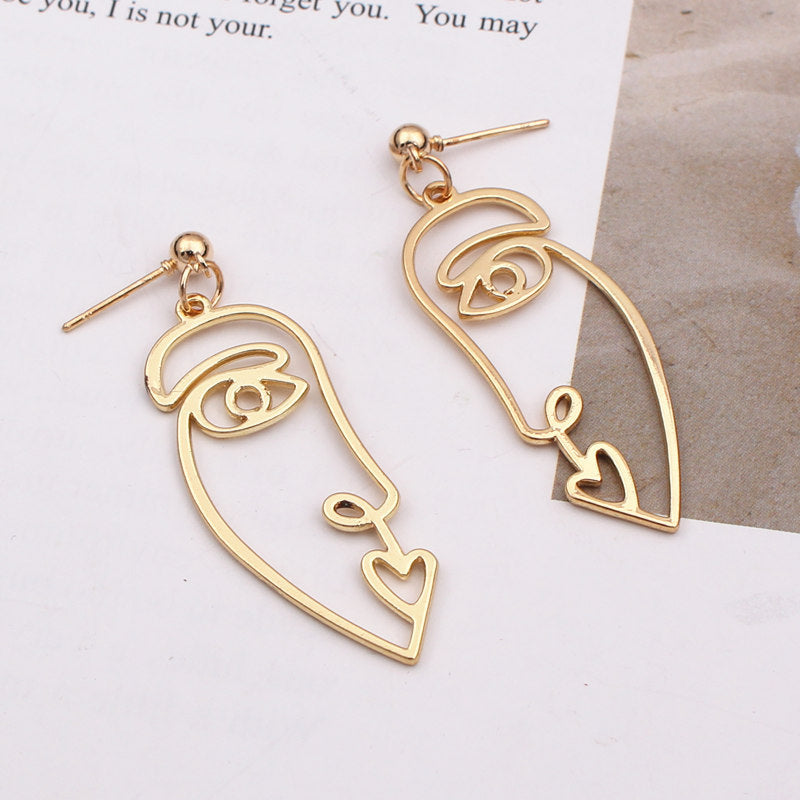 picasso face earrings