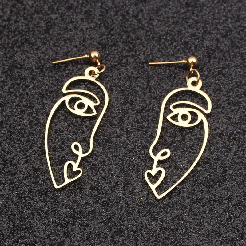 picasso face earrings