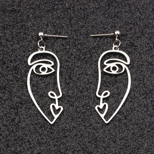 picasso face earrings