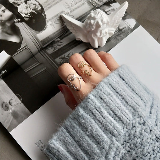 picasso face ring