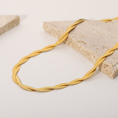 SNAKE - Double Layer Cross Necklace